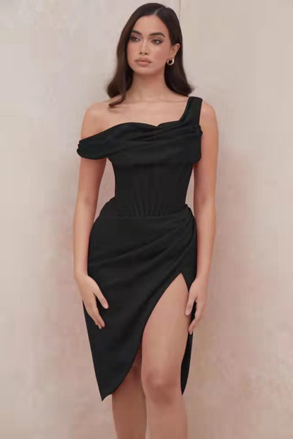 Sleeveless Irregular Slit Dress