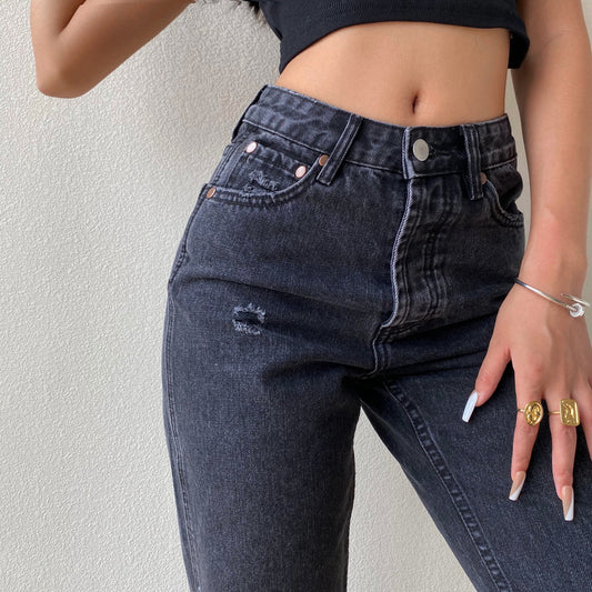 Straight Tube Slim Hole Jeans