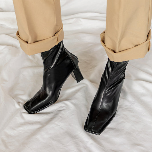 Woman's Square Toe Ankle boots