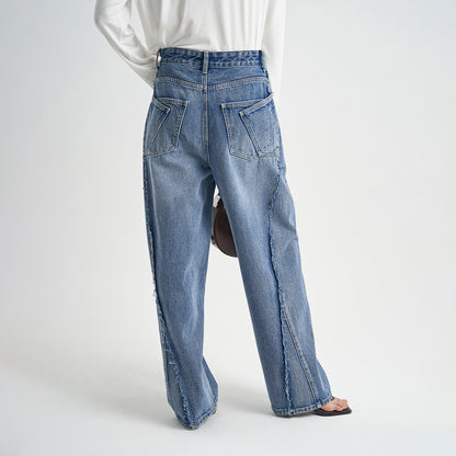 Blue Washed Loose Jeans