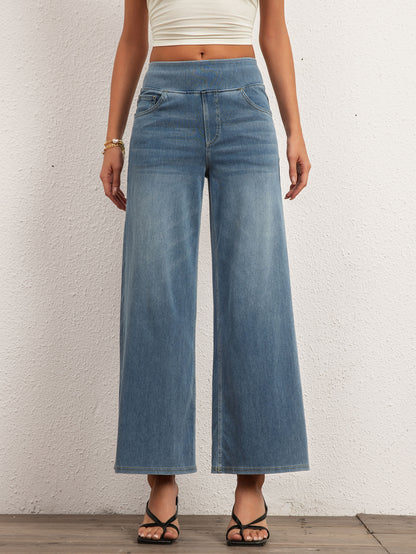 Wide Leg Stretch Jeans