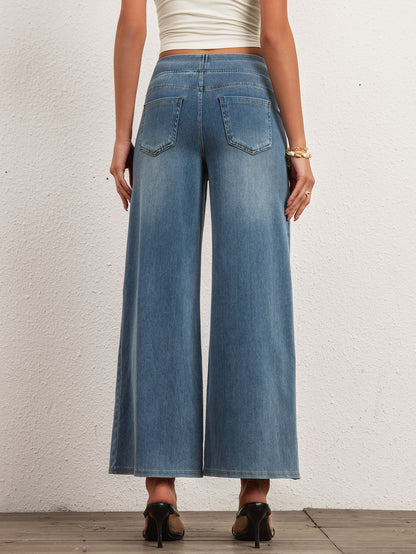 Wide Leg Stretch Jeans