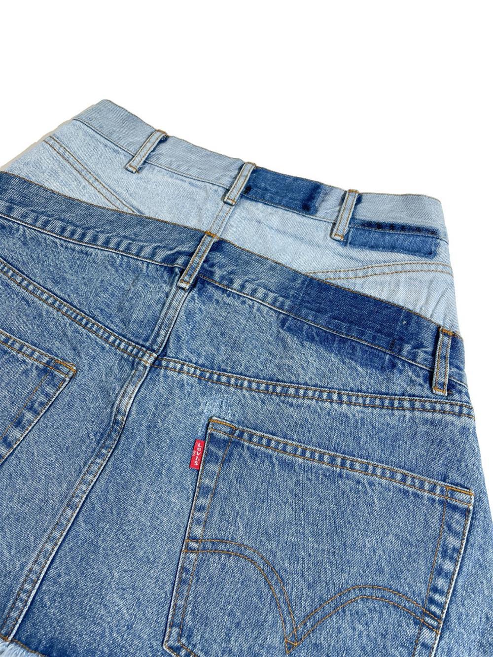 Double Head Waist Denim Skirt