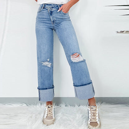 High Waist Ripped Jeans