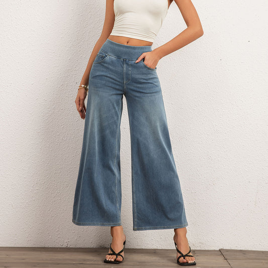 Wide Leg Stretch Jeans