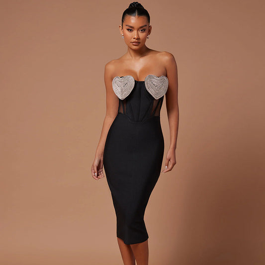 Backless Hip Bandage Dress