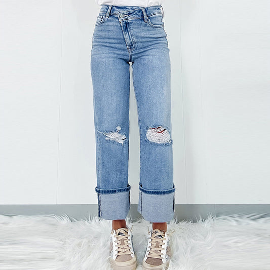 High Waist Ripped Jeans