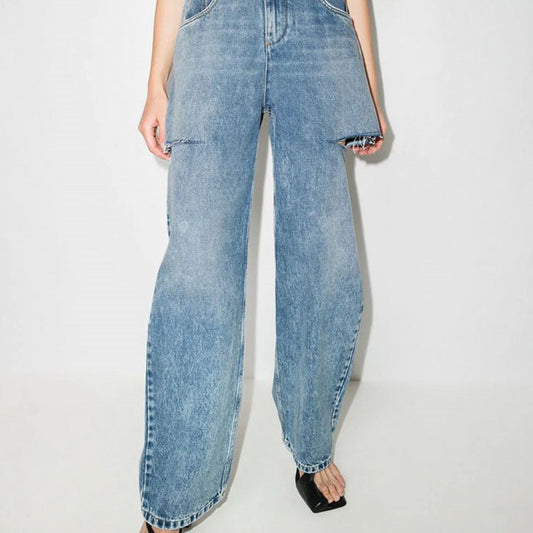 Cut Process Wash Jeans